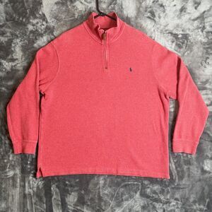 Vintage Polo Ralph Lauren Size XX-Large Quarter Zip Red Long Sleeve